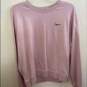 H&M pink love crewneck!